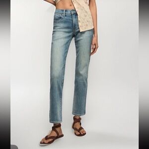 Lucky Brand High-Rise Zoe Straight Indigo Light Wash 2/26L Long